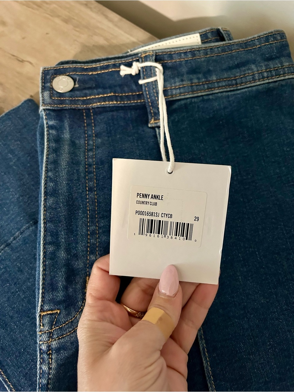 Pistola Penny Ankle Wide Leg Jeans 29 Dark Wash Cropped Denim NWT - Picture 3 of 7